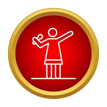 Singer performing with microphone on stage icon Stock Illustration