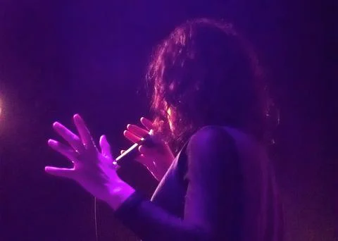 Singer performing tango on stage Stock Photos