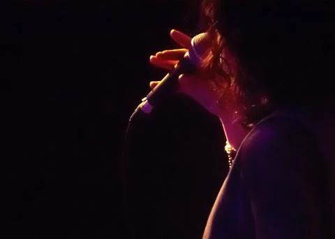 Singer performing tango on stage Stock Photos