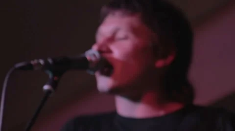 Singer performs a club closeup Stock Footage 47288213