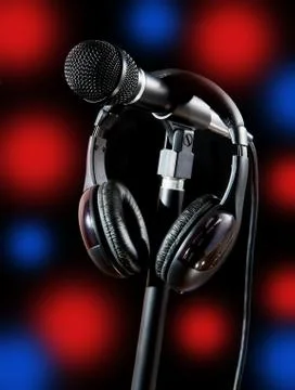 Singer Stage Microphone Stock Photos