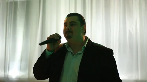 Singer at work Stock Footage 82298589