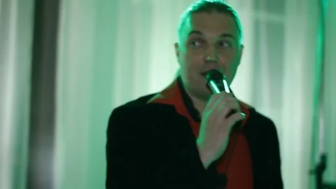 Singer at work Stock Footage 82298941