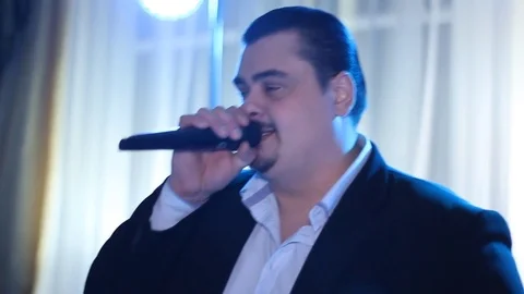 Singer at work Stock Footage 82299031