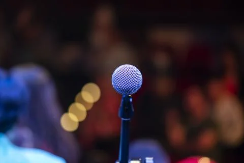 Singer’s View of the Stage Before a Live Performance Stock Photos