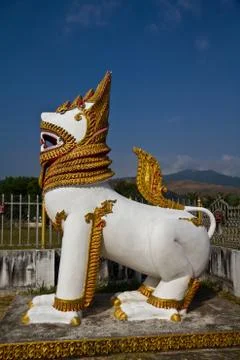 Singha statue Stock Photos