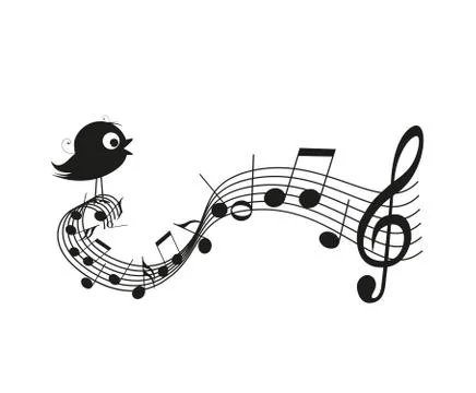 Singing bird Stock Illustration
