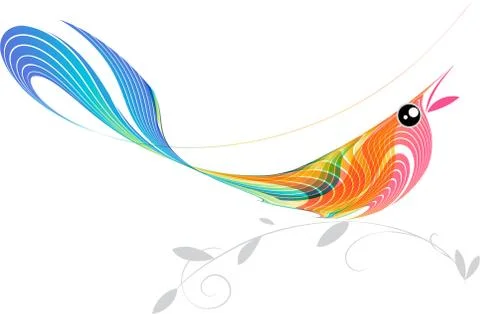 Singing bird Stock Illustration