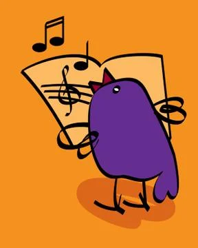 Singing bird Stock Illustration