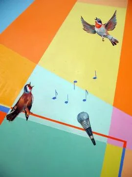 Singing birds Stock Photos