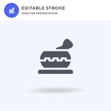 Singing Bowl icon vector, filled flat sign, solid pictogram isolated on white Stock Illustration