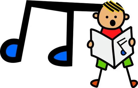 Singing Boy Stock-Illustration
