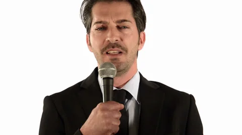 Singing businessman 스톡 동영상 27822233