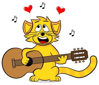 Singing cat Stock Illustration