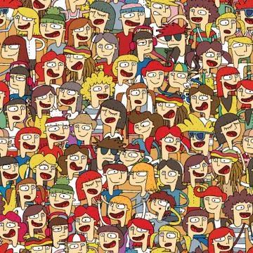 Singing children choir seamless pattern Stock Illustration