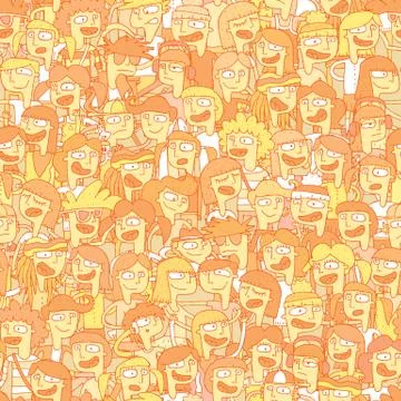 Singing children choir seamless pattern Stock Illustration