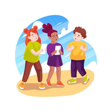 Singing class isolated cartoon vector illustration. Ilustración de archivo