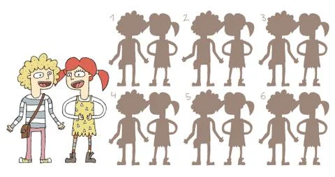 Singing Couple Shadows Visual Game Stock Illustration
