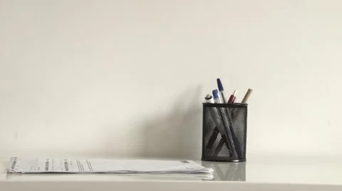 Singing the Documents Stock Footage 67348323