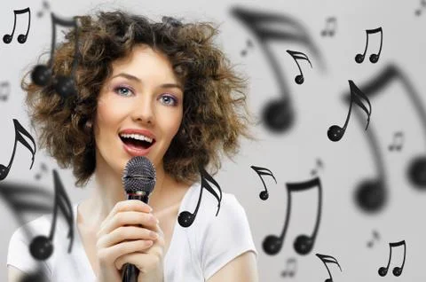Singing girl Stock Photos