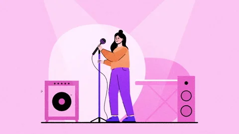Singing Girls Explainer Motion Graphics Pack Stock Footage 303874226