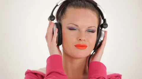 Singing girls face Stock Footage 8926527