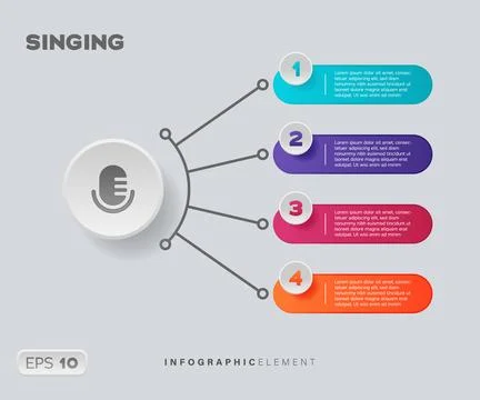 Singing Infographic Element Stock Illustration