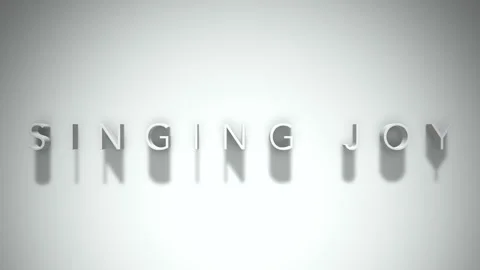 Singing joy 3D title animation with shadows on a white background 動画素材 297217055