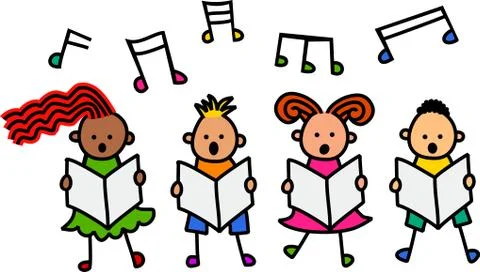 Singing Kids Stock-Illustration