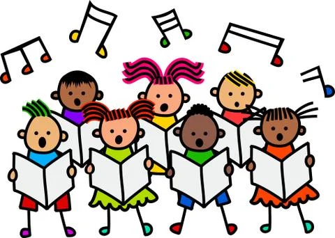 Singing Kids Stock-Illustration