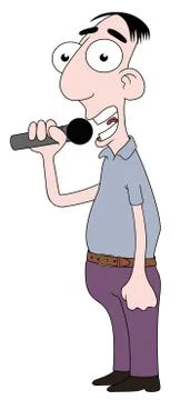 Singing man Stock Illustration