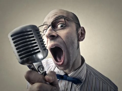 Singing man Stock Photos