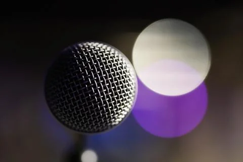 Singing microphone Stock Photos
