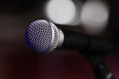 Singing microphone Stock Photos