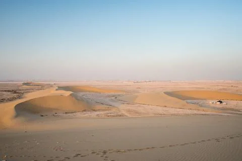 Singing sand dune Qatar Stock Photos