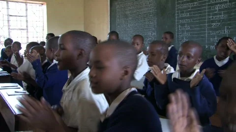 Singing at School Stock Footage 728407
