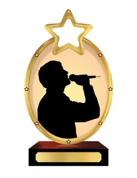 Singing Trophy Stock Illustration