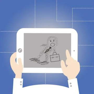 Singing vector cartoon Stock Illustration