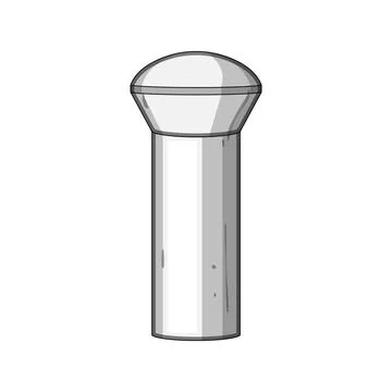 Single aluminum rivet finding application in construction Stock Illustration