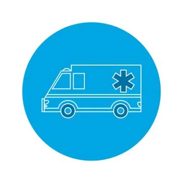 Single ambulance icon Illustrazione stock