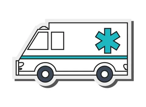 Single ambulance icon Stock Illustration
