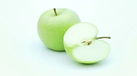 Single and sliced apple – looping file Stock Footage 8974395