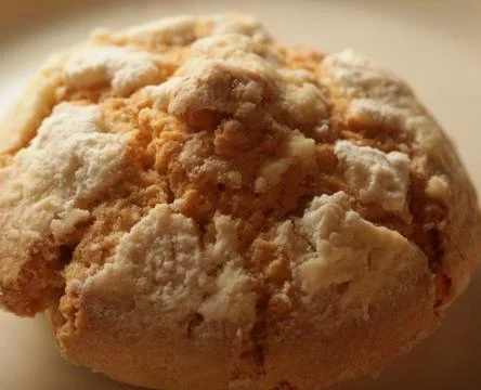 Single apple  cookie on plate Stock Photos