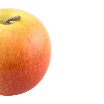 Single apple isolated on white background. Stock Photos