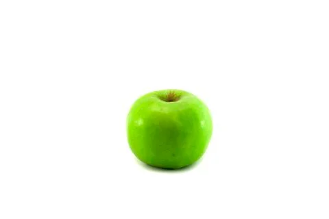 Single apple on white background. Stock-Fotos