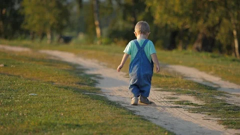 child walking away