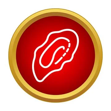 Single bacteria or germ cell on red background Stock Illustration