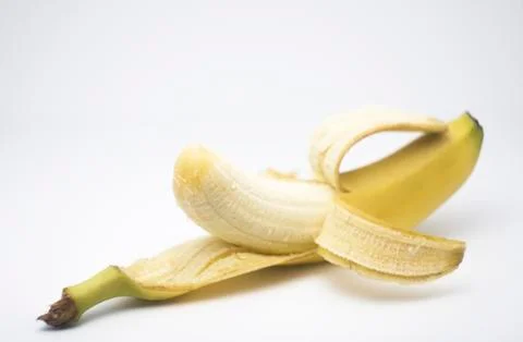 Single banana expanded Stock Photos