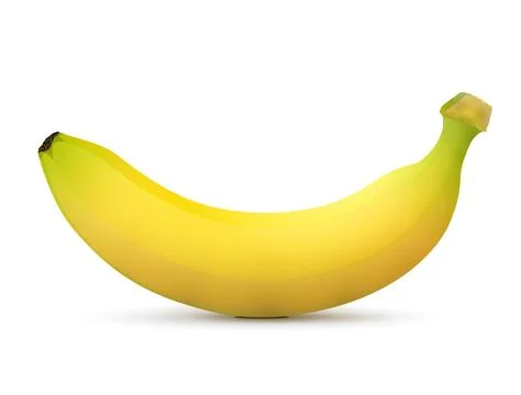 Single banana fruit close up Stock Illustration