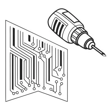 Single barcode transforming into digital circuit i Stock Illustration